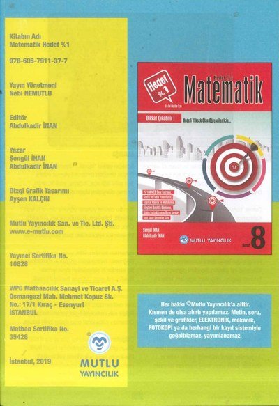MATEMATİK HEDEF %1 Fotokopinci -