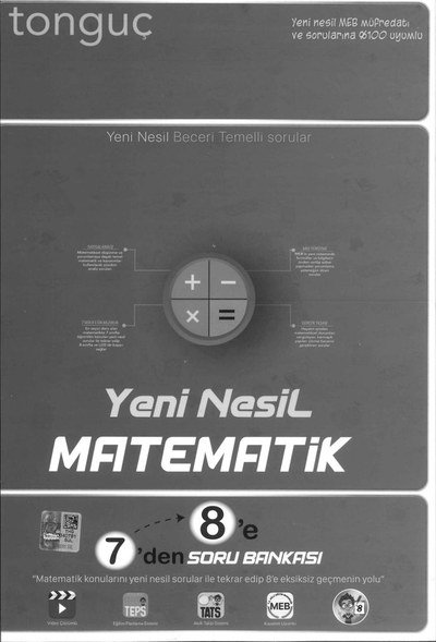 YENİ NESİL MATEMATİK 7'DEN 8'E SORU BANKASI Fotokopinci -