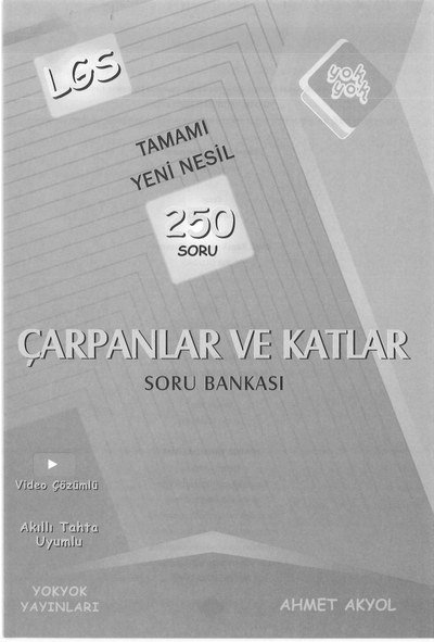 TAMAMI YENİ NESİL 250 SORU ÇARPANLAR VE KATLAR SORU BANKASI Fotokopinci -