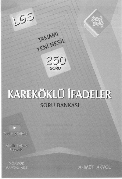 TAMAMI YENİ NESİL 250 SORU KAREKÖKLÜ İFADELER SORU BANKASI
