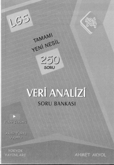 TAMAMI YENİ NESİL 250 SORU VERİ ANALİZİ SORU BANKASI