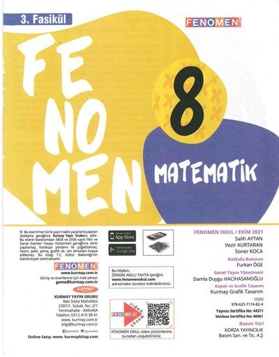 FENOMEN MATEMATİK SORU BANKASI 3. FASİKÜL Fotokopinci -