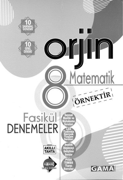 ORJİN MATEMATİK FASİKÜL DENEMELER