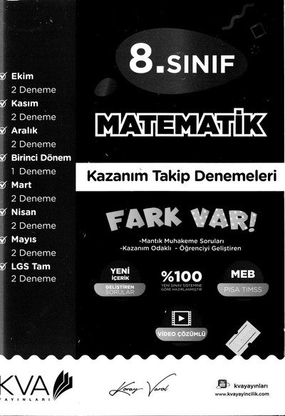 MATEMATİK KAZANIM TAKİP DENEMELERİ FARK VAR Fotokopinci -