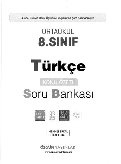 TÜRKÇE KONU ÖZETLİ SORU BANKASI