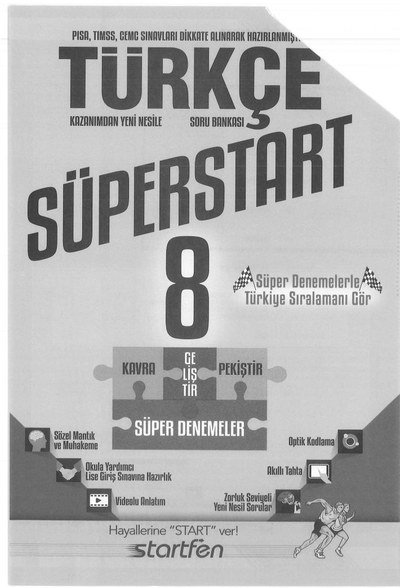 TÜRKÇE SORU BANKASI SÜPERSTART SÜPER DENEMELER Fotokopinci -
