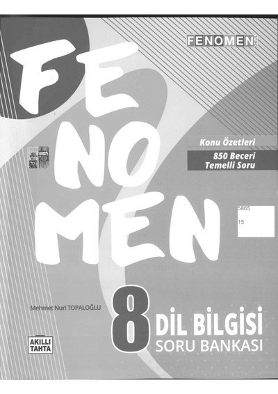 FENOMEN DİL BİLGİSİ SORU BANKASI Fotokopinci -
