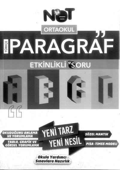 ORTAOKUL TÜRKÇE PARAGRAF ETKİNLİKLİ BİSORU