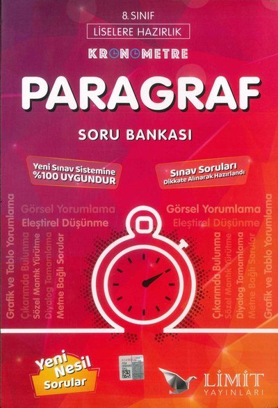 KRONOMETRE PARAGRAF SORU BANKASI YENİ NESİL SORULAR Fotokopinci -