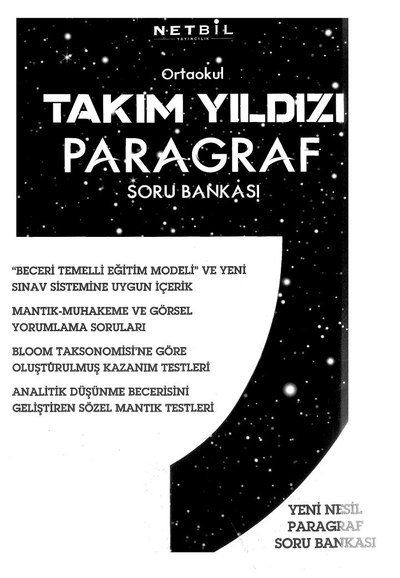 ORTAOKUL TAKIM YILDIZI PARAGRAF SORU BANKASI