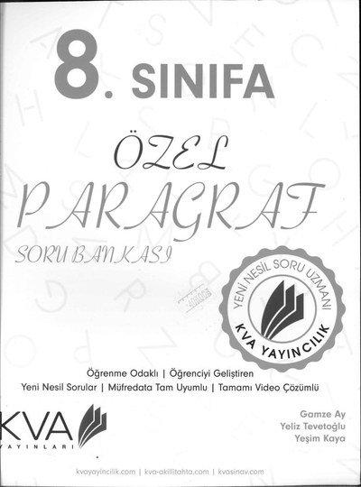 ÖZEL PARAGRAF SORU BANKASI