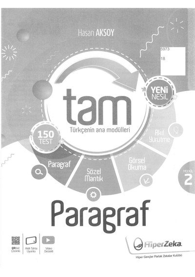 TÜRKÇENİN ANA MODÜLLERİ PARAGRAF Fotokopinci -