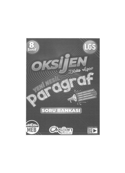 OKSİJEN YENİ NESİL PARAGRAF SORU BANKASI Fotokopinci -