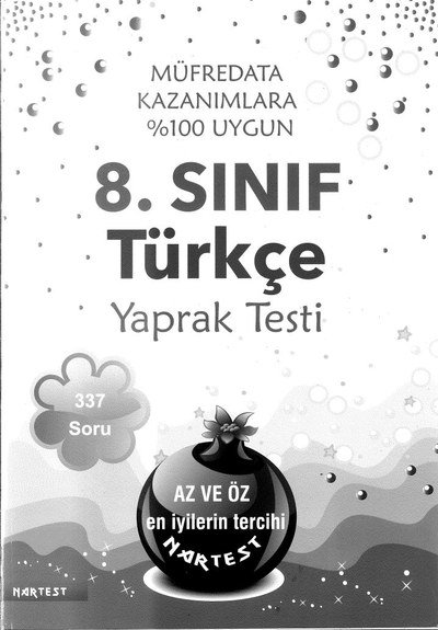 TÜRKÇE YAPRAK TESTİ 337 SORU Fotokopinci -