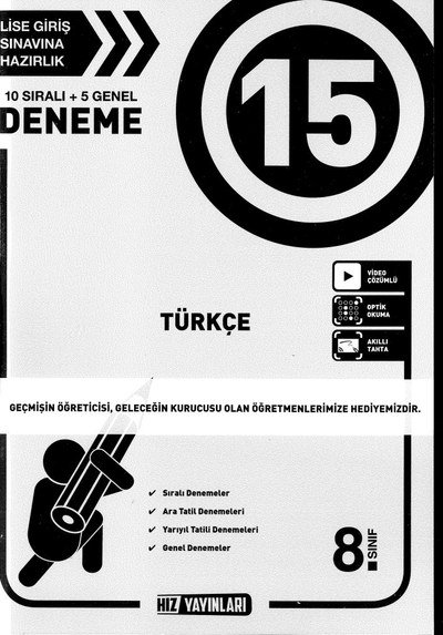 15 DENEME TÜRKÇE Fotokopinci -