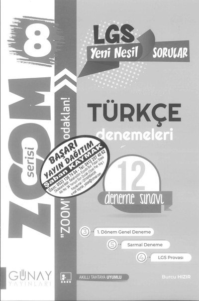 LGS YENİ NESİL SORULAR TÜRKÇE DENEMELERİ 12 DENEME SINAVI Fotokopinci -