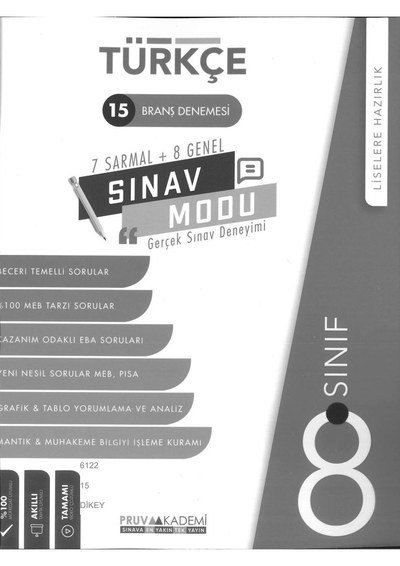 TÜRKÇE 15 BRANŞ DENEMESİ SINAV MODU Fotokopinci -
