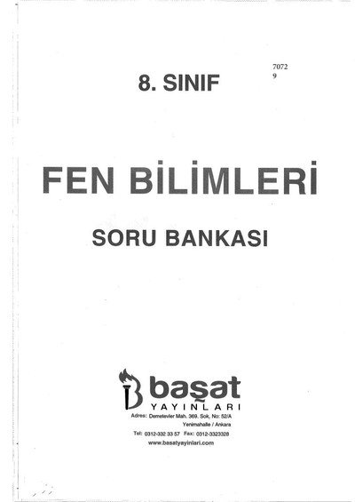 FEN BİLİMLERİ SORU BANKASI Fotokopinci -