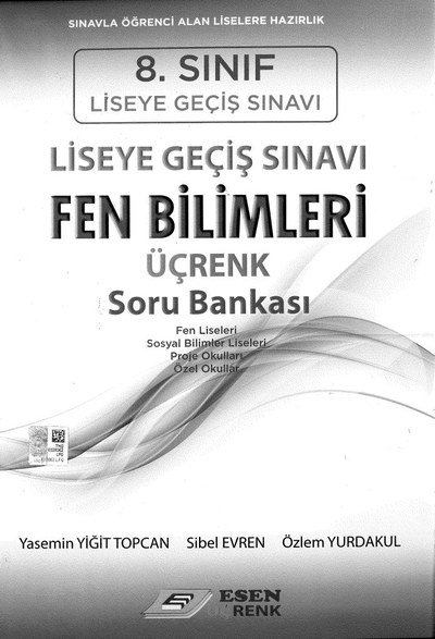 LİSEYE GEÇİŞ SINAVI FEN BİLİMLERİ ÜÇRENK SORU BANKASI Fotokopinci -