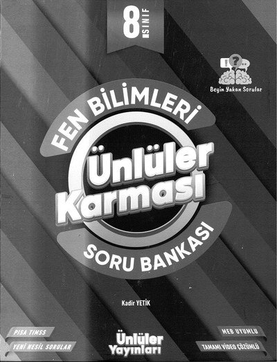FEN BİLİMLERİ ÜNLÜLER KARMASI SORU BANKASI Fotokopinci -