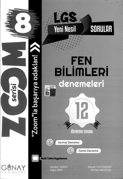 ZOOM SERİSİ FEN BİLİMLERİ 12 DENEME SINAVI Fotokopinci -