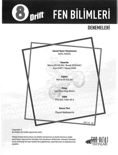 FEN BİLİMLERİ DENEMELERİ DRİFT Fotokopinci -