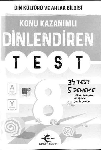 KONU KAZANIMLI DİN KÜLTÜRÜ VE AHLAK BİLİGİSİ TEST Fotokopinci -