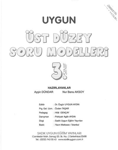 ÜST DÜZEY SORU MODELLERİ Fotokopinci -