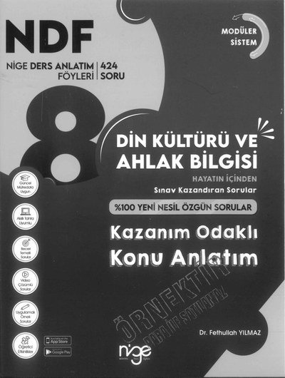 DİN KÜLTÜRÜ VE AHLAK BİLGİSİ KAZANIM ODAKLI KONU ANLATIM Fotokopinci -