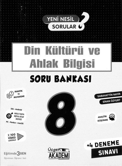 DİN KÜLTÜRÜ VE AHLAK BİLGİSİ SORU BANKASI Fotokopinci -