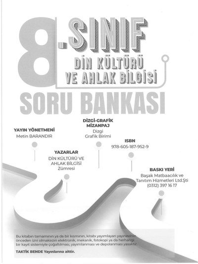 DİN KÜLTÜRÜ VE AHLAK BİLGİSİ SORU BANKASI Fotokopinci -