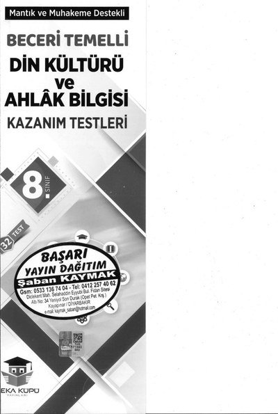 DİN KÜLTÜRÜ VE AHLAK BİLGİSİ KAZANIM TESTLERİ Fotokopinci -