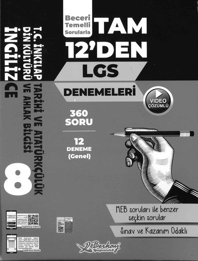 TAM 12'DEN LGS DENEMELERİ 360 SORU 12 DENEME (GENEL) Fotokopinci -