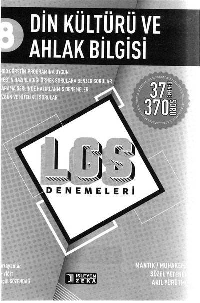 DİN KÜLTÜRÜ VE AHLAK BİLGİSİ LGS DENEMELERİ Fotokopinci -
