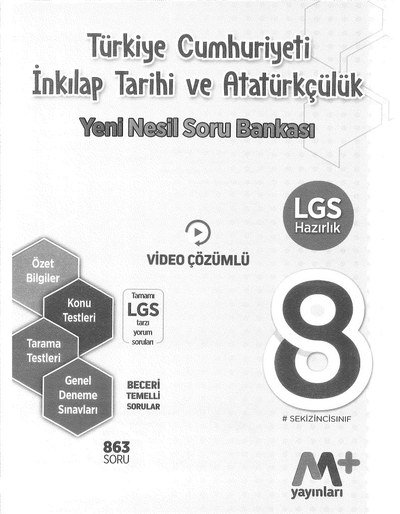 T.C. İNKILAP TARİHİ VE ATATÜRKÇÜLÜK YENİ NESİL SORU BANKASI Fotokopinci -