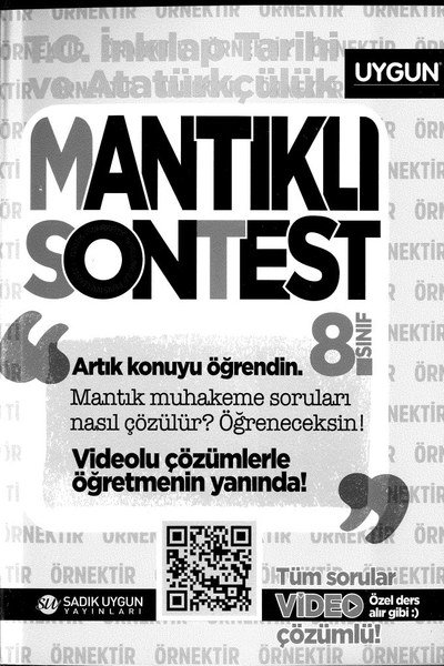 MANTIKLI SONTEST T.C. İNKILAP TARİHİ VE ATATÜRKÇÜLÜK Fotokopinci -