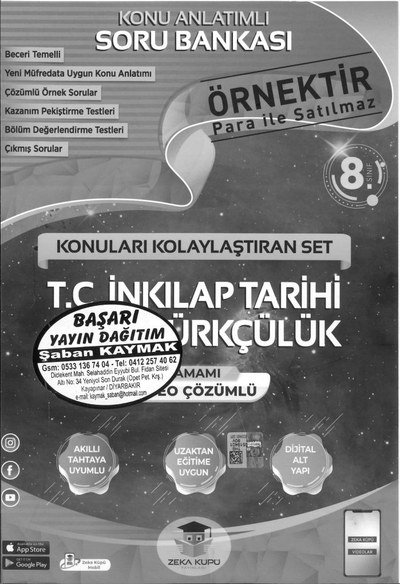 KONU ANLATIMLI SORU BANKASI T.C. İNKILAP TARİHİ VE ATATÜRKÇÜLÜK Fotokopinci -