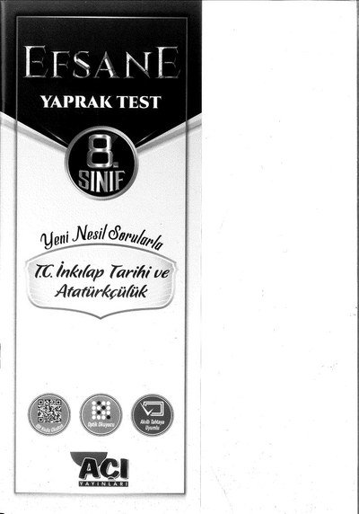 EFSANE YAPRAK TEST T.C. İNKILAP TARİHİ VE ATATÜRKÇÜLÜK Fotokopinci -