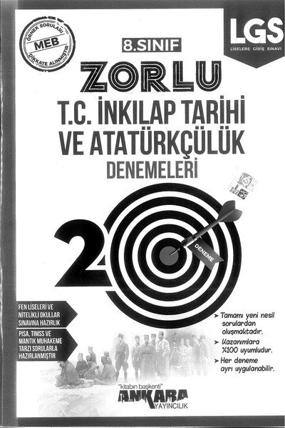 ZORLU T.C. İNKILAP TARİHİ VE ATATÜRKÇÜLÜK DENEMELERİ 20 DENEME Fotokopinci -