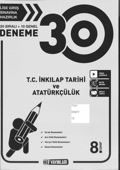 30 DENEME T.C. İNKILAP TARİH VE ATATÜRKÇÜLÜK Fotokopinci -