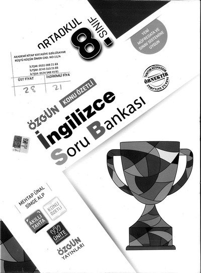 İNGİLİZCE SORU BANKASI KONU ÖZETLİ ÖZGÜN Fotokopinci -