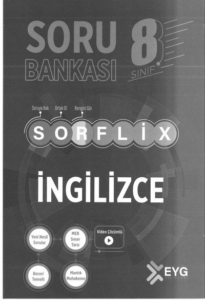 SORFLİX SORU BANKASI İNGİLİZCE Fotokopinci -