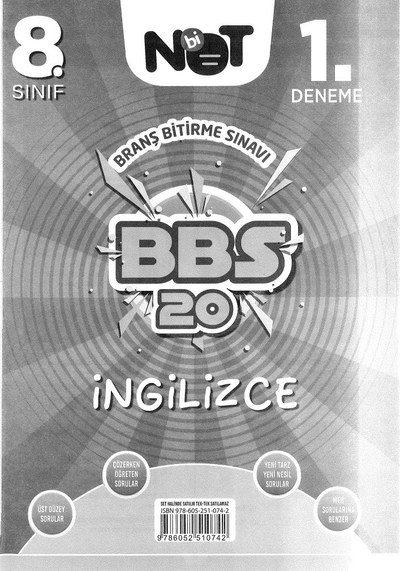 BRANŞ BİTİRME SINAVI BBS 20 İNGİLİZCE Fotokopinci -