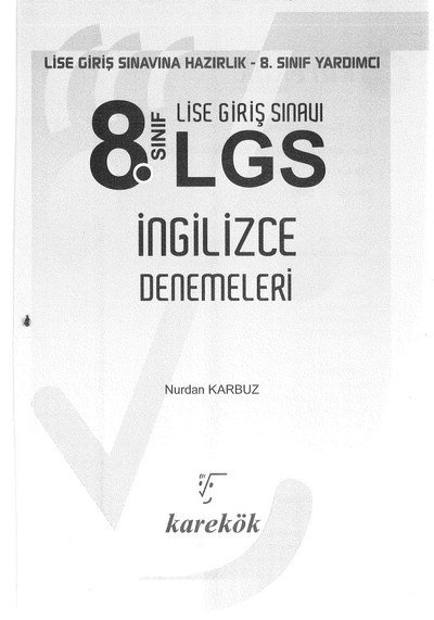 LGS İNGİLİZCE DENEMELERİ Fotokopinci -