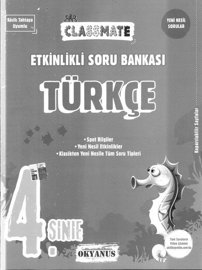 CLASSMATE TÜRKÇE SORU BANKASI Fotokopinci -