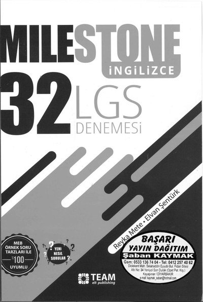 MILESTONE İNGİLİZCE 32 LGS DENEMESİ Fotokopinci -