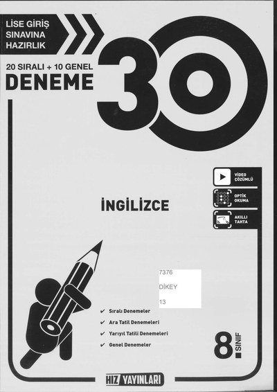 30 DENEME İNGİLİZCE Fotokopinci -