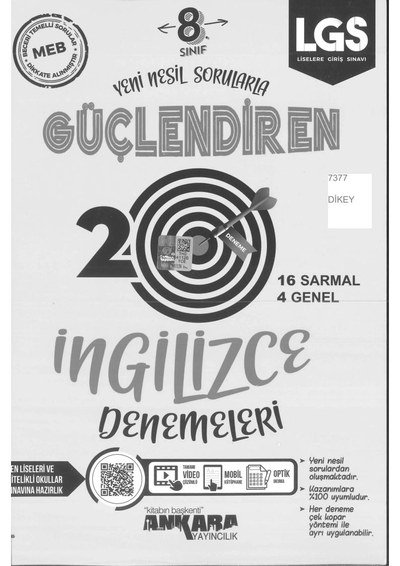 GÜÇLENDİREN 20 DENEME İNGİLİZCE DENEMELERİ