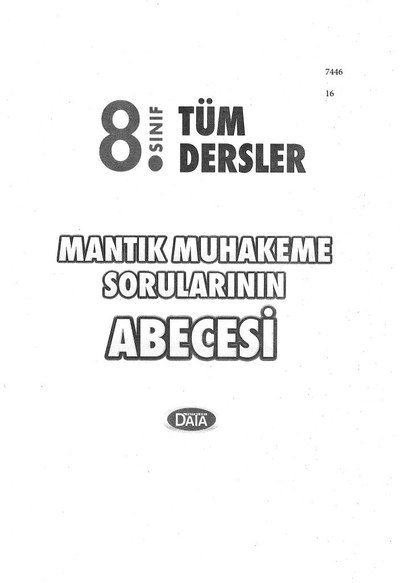TÜM DERSLER MANTIK MUHAKEME SORULARININ ABECESİ Fotokopinci -