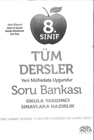 TÜM DERSLER SORU BANKASI OKULA YARDIMCI SINAVLARA HAZIRLIK